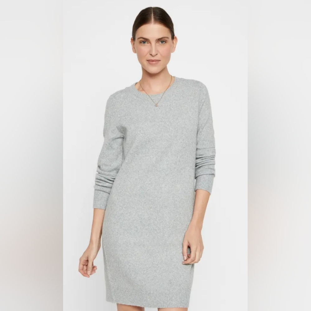 Vero Moda Doffy Long Sleeve Sweater Dress Size Medium = 8 NWT Light Gray… - Picture 5 of 10